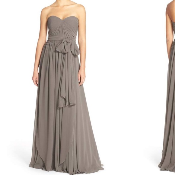 Jenny Yoo Mira Convertible Strapless Chiffon Gown - Picture 6 of 7